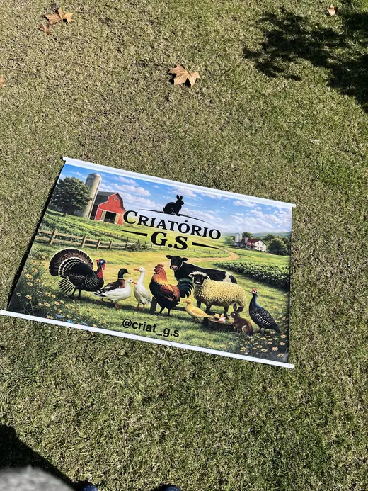 Banner impresso para criatório