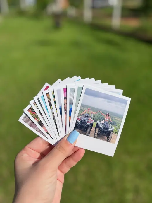 Leque de Polaroids personalizadas
