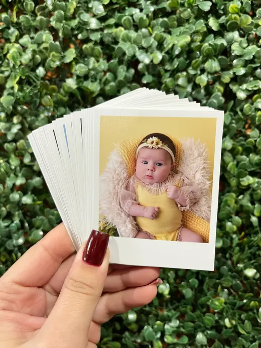 Polaroids personalizadas com foto de bebê