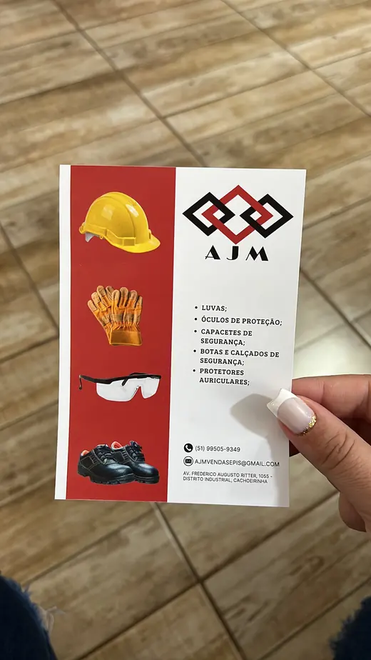Panfleto impresso para loja de EPIs